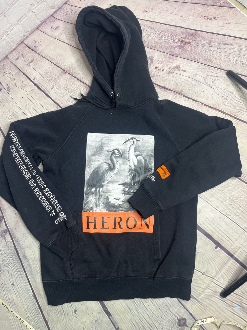 Heron Preston Black Hoodie